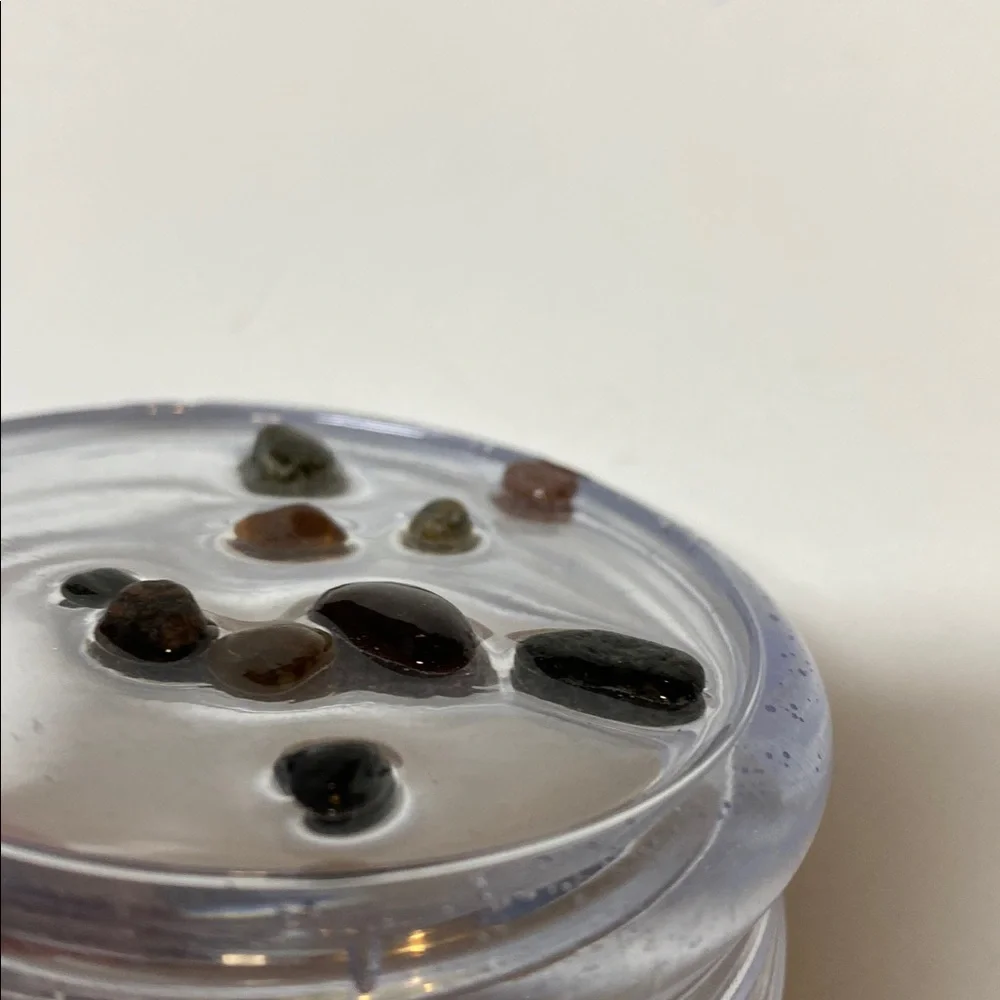 Puddin Jar Small Resin Semi Clear Rock Homemade Screw Lid Container NWOT - Picture 7 of 16